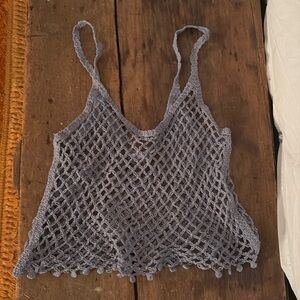 Crochet knit style tank top